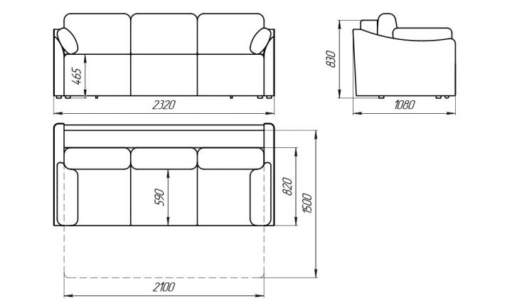 Диван ширина высота